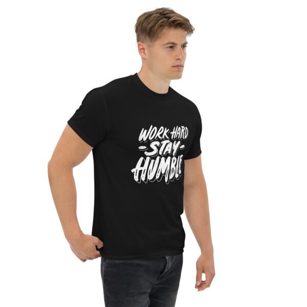 Men Round Neck Half Sleeves T-Shirt – Black – Work Hard