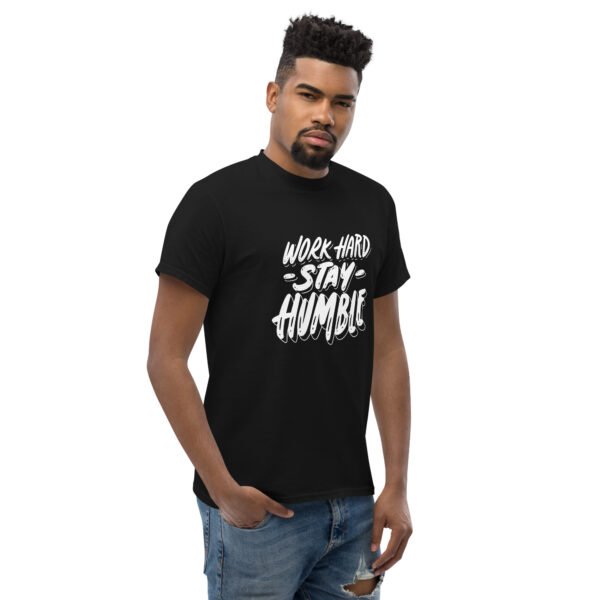 Men Round Neck Half Sleeves T-Shirt – Black – Work Hard